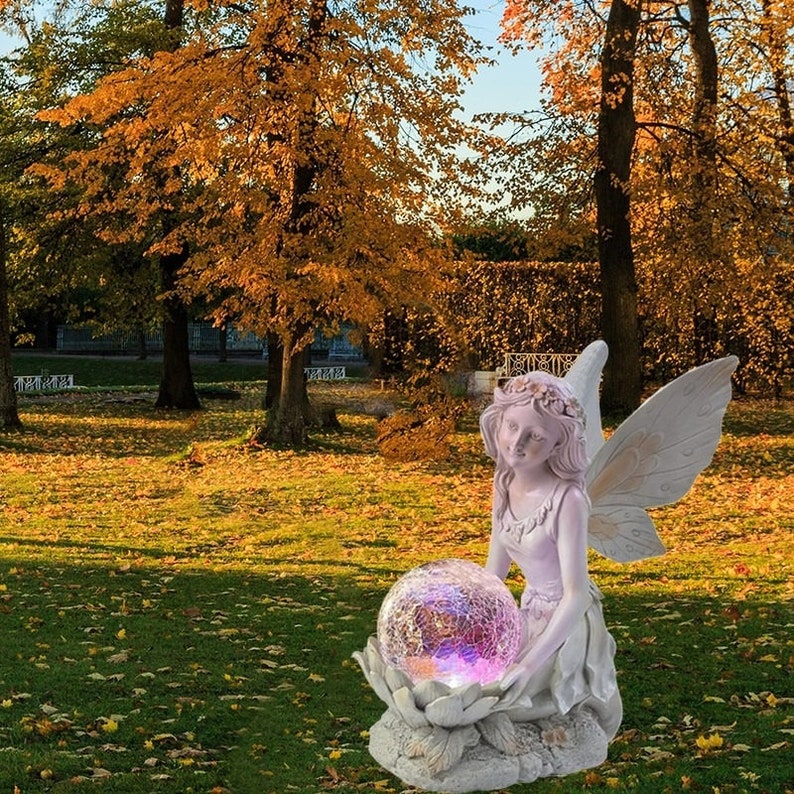 Lisslune | Home garden solar energy decoration Fairy Statue