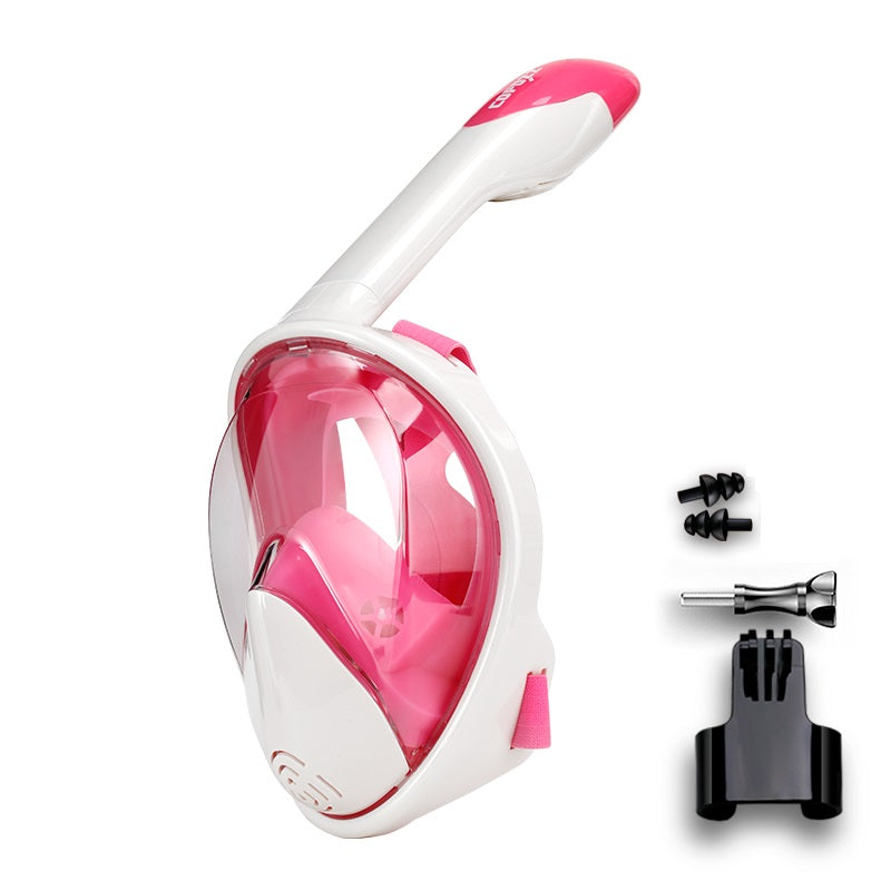 Lisslune | Full Face Anti-Fog Snorkel Mask with Camera Mount and Wide View