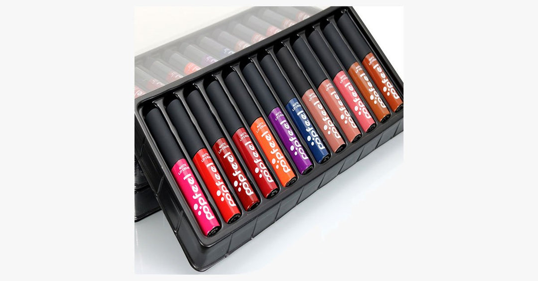 Lisslune | Eternal Velvet Matte Lipstick Set with 12 Shades – Your Everyday Look