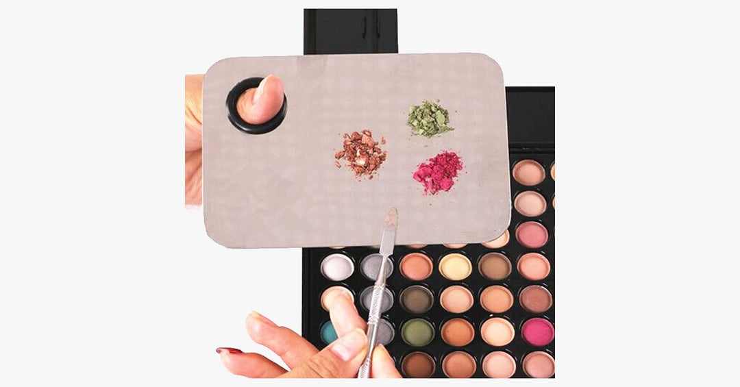 Lisslune | Beautiful stainless steel mixing palette with spatula tool