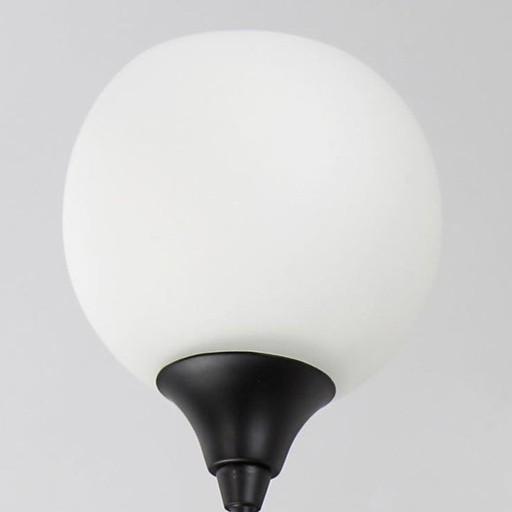 Skørter | Bubble Shade White Glass Wall Lamp Rustic 1/2 Lights Dining Room Wall Mounted Lamp in Black
