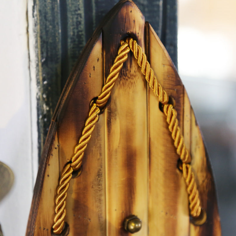 Skørter | 2 Lights Candle Wall Lamp Vintage Yellow Resin Sconces Light Fixture with Wooden Back Plate
