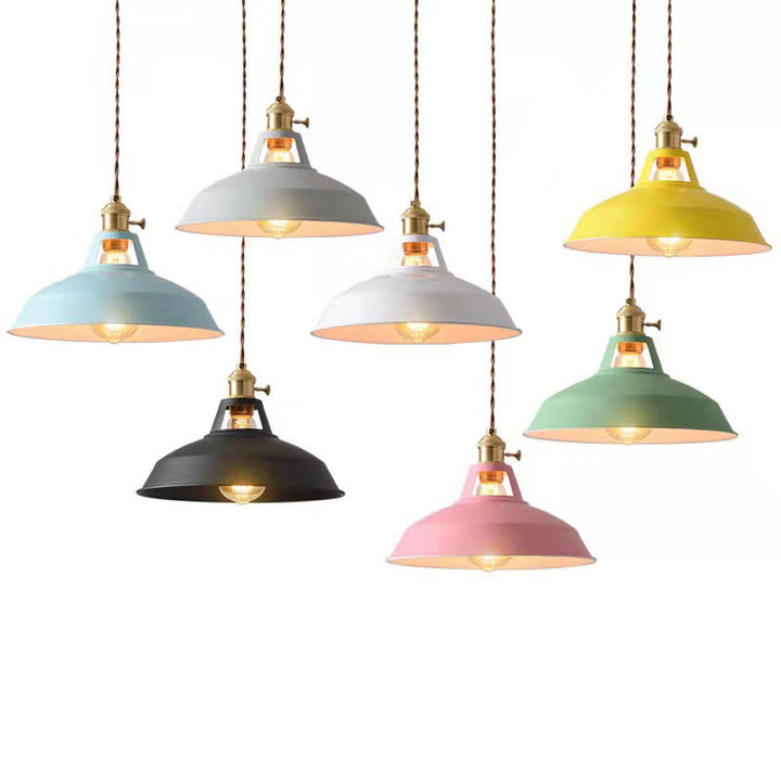 Lisslune | Industrial Retro Pendant Lamp Metal 1-Light | Vintage Pendant Lamp For Restaurant & Dining Room | E27 LED compatible