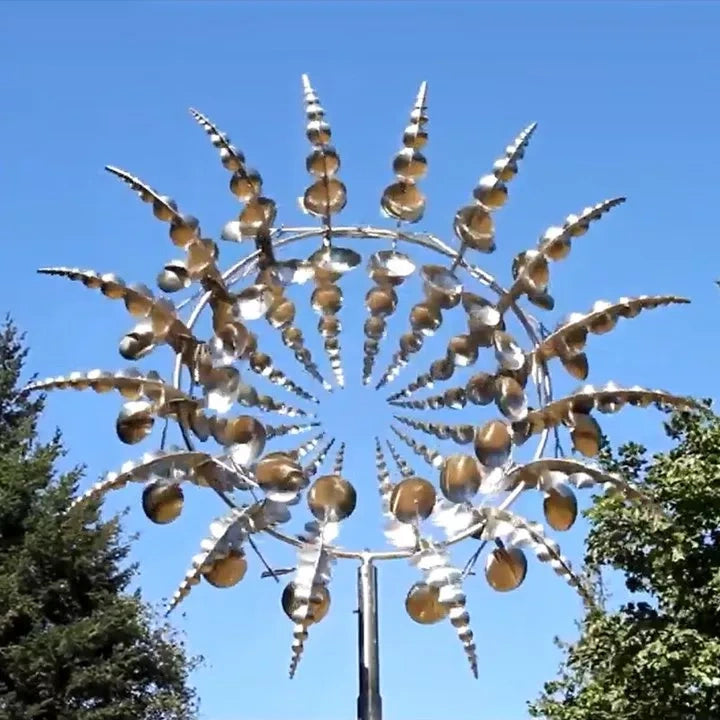 Lisslune | a unique kinetic wind turbine made of metal