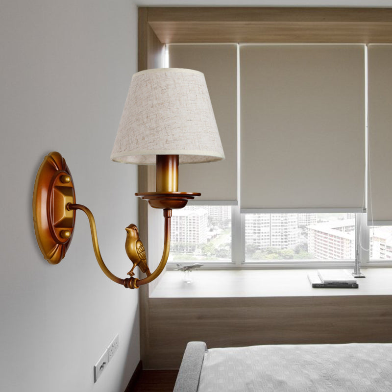 Skørter | Candle Holder Metal Wall Lamp Classic 1 Light Corridor Wall Lamp in Brass with/without Shade