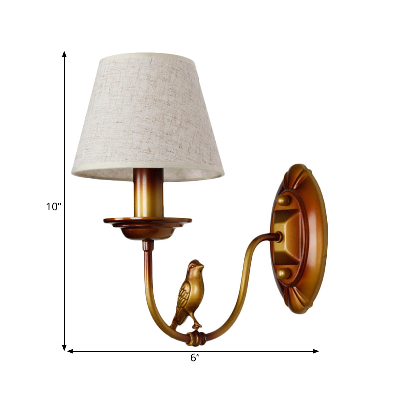 Skørter | Candle Holder Metal Wall Lamp Classic 1 Light Corridor Wall Lamp in Brass with/without Shade
