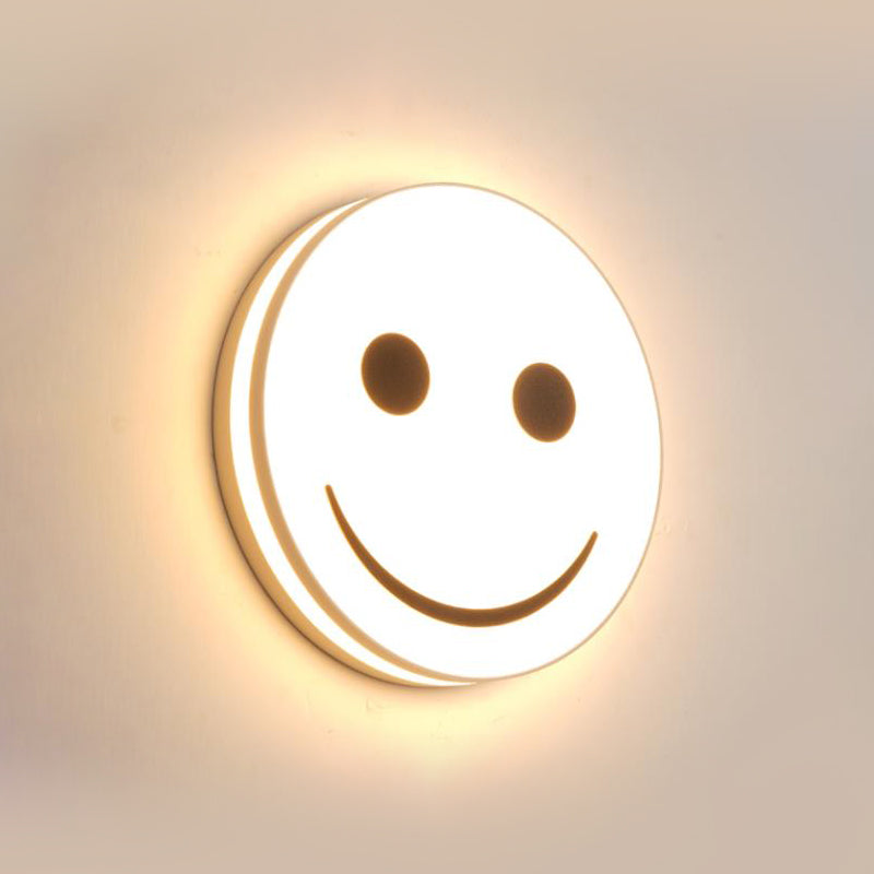 Skørter | Round Surface Light with Smile Emoji LED Mini Recessed Lamp with Acrylic Shade