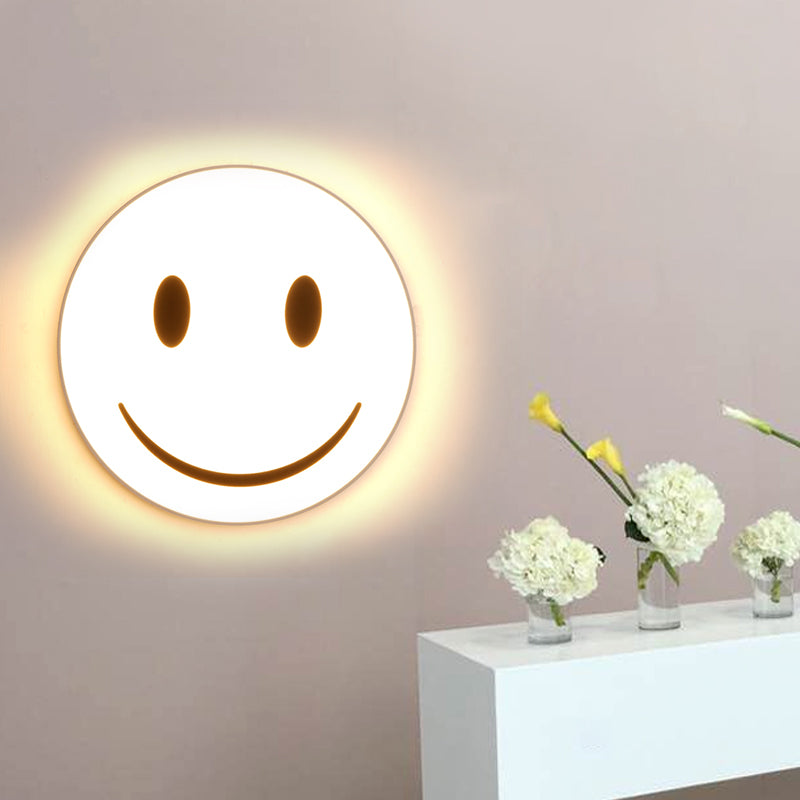Skørter | Round Surface Light with Smile Emoji LED Mini Recessed Lamp with Acrylic Shade