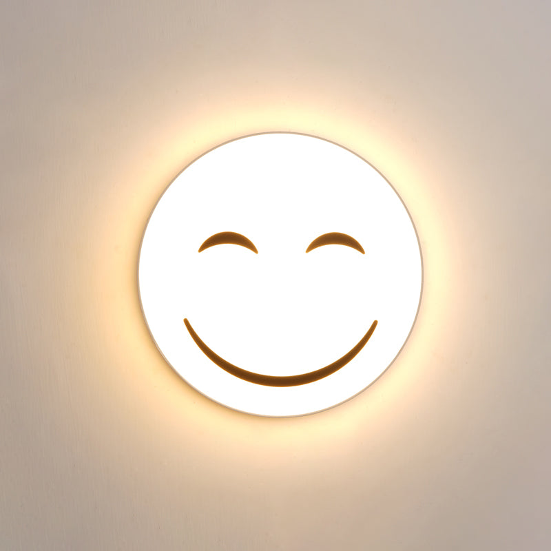 Skørter | Round Surface Light with Smile Emoji LED Mini Recessed Lamp with Acrylic Shade