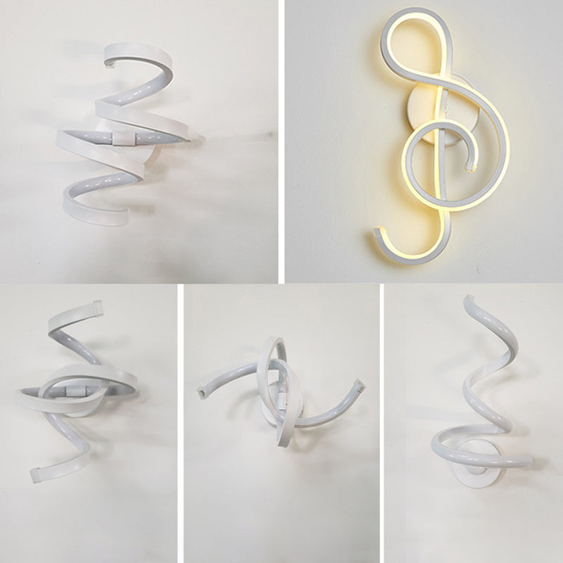 Lisslune | LED Wall Sculpture Musical Note Shape Home Decoration Wall Mount Lighting for Bedroom Living Room