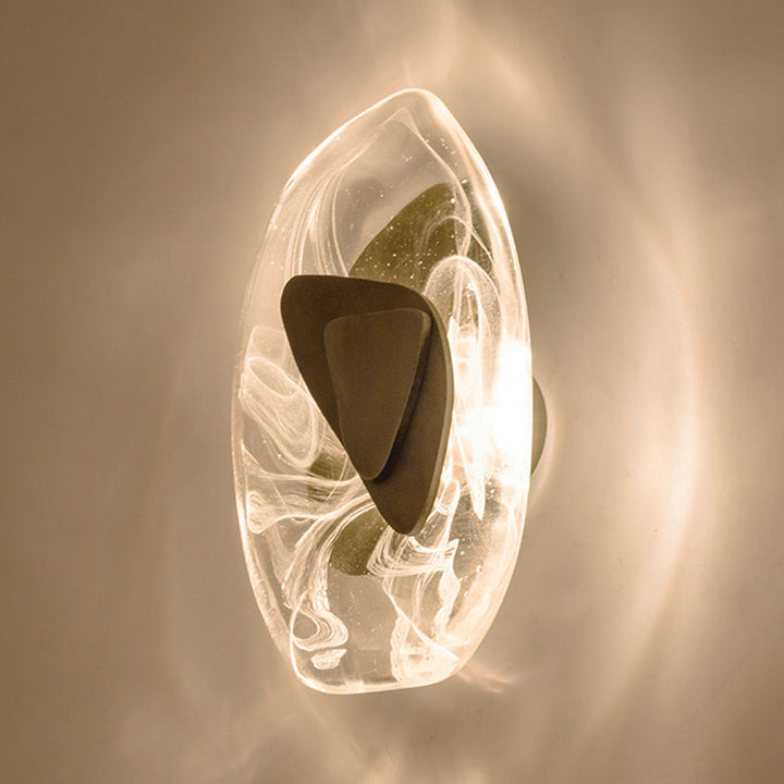 Skørter | Modern Nordic Wall Lamp 1 Light Glass Wall Mount Lighting Light Luxury Wall Lamp for Bedroom