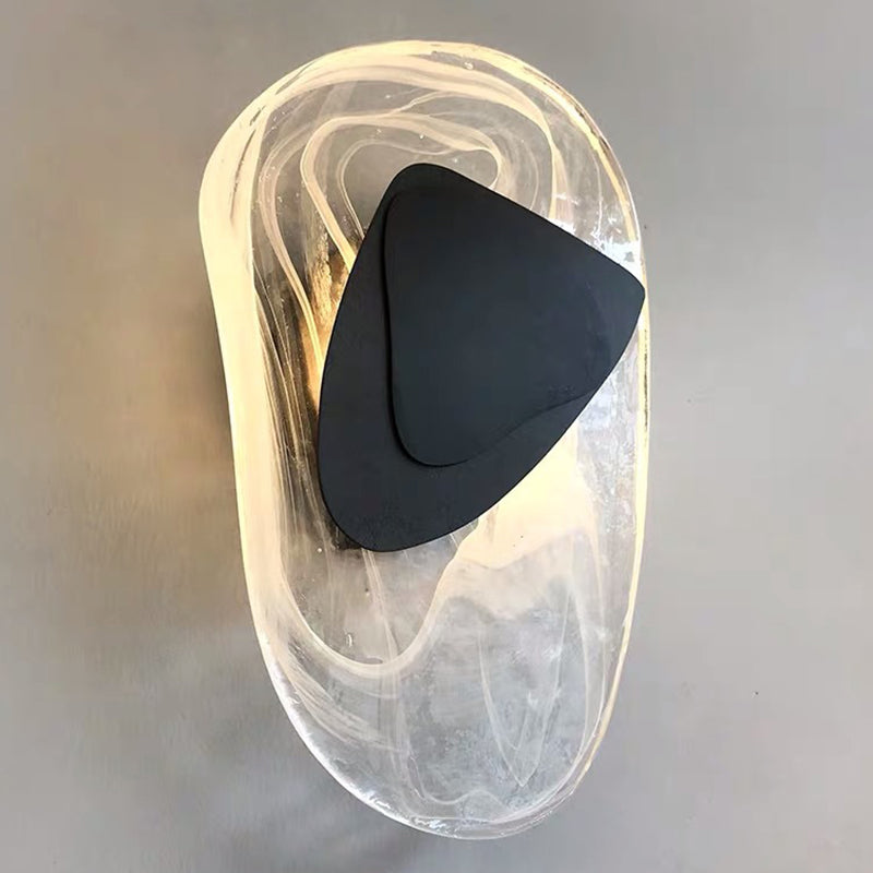 Skørter | Modern Nordic Wall Lamp 1 Light Glass Wall Mount Lighting Light Luxury Wall Lamp for Bedroom