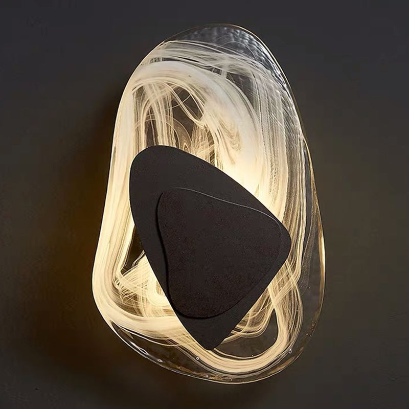 Skørter | Modern Nordic Wall Lamp 1 Light Glass Wall Mount Lighting Light Luxury Wall Lamp for Bedroom