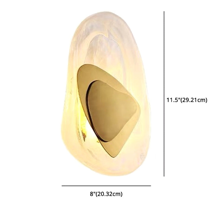 Skørter | Modern Nordic Wall Lamp 1 Light Glass Wall Mount Lighting Light Luxury Wall Lamp for Bedroom