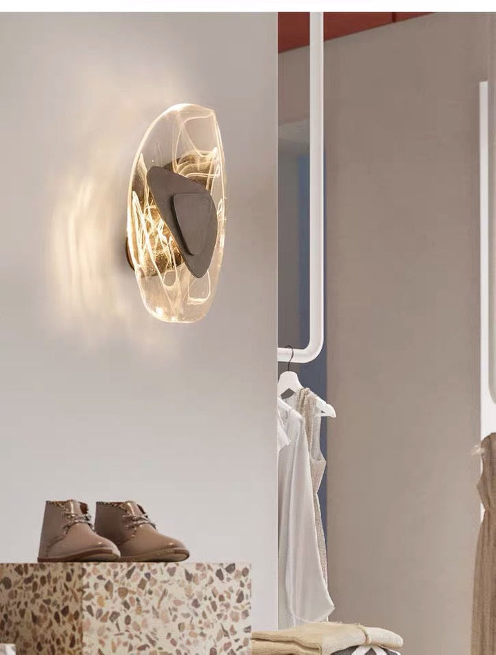 Skørter | Modern Nordic Wall Lamp 1 Light Glass Wall Mount Lighting Light Luxury Wall Lamp for Bedroom