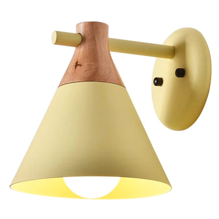 Skørter | Macaroon Nordic Solid Wood Wall Lamp Fixture Metal Wall Mounted Sconces Lights