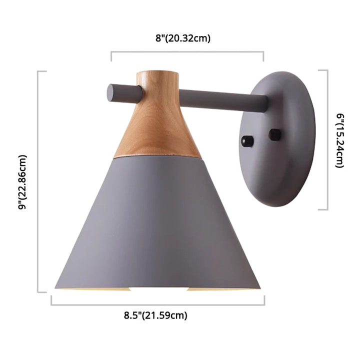 Skørter | Macaroon Nordic Solid Wood Wall Lamp Fixture Metal Wall Mounted Sconces Lights