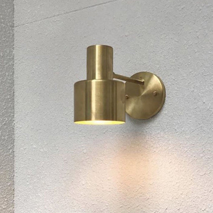Lisslune | Mid-Century Home Wall Lighting 1 Head Downlighting Metal Cage Wall Lamps in Gold