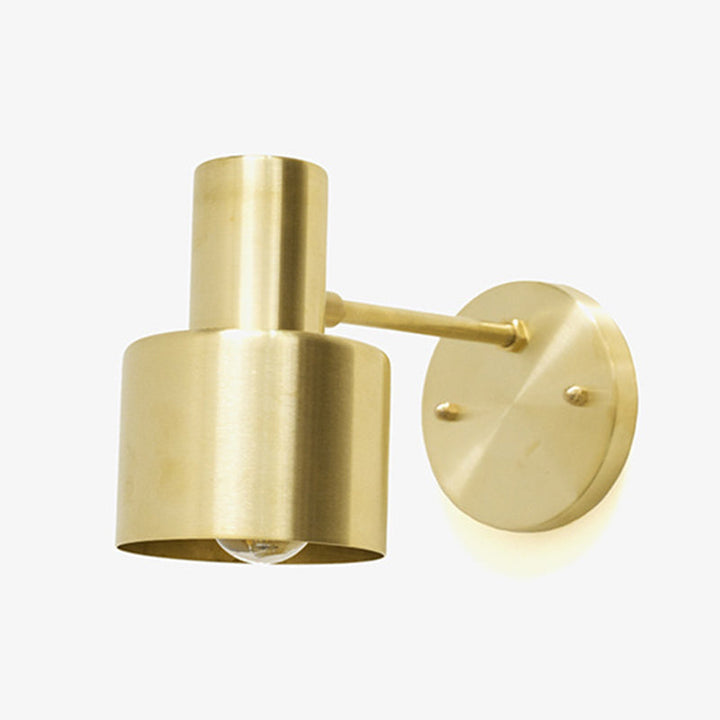 Lisslune | Mid-Century Home Wall Lighting 1 Head Downlighting Metal Cage Wall Lamps in Gold