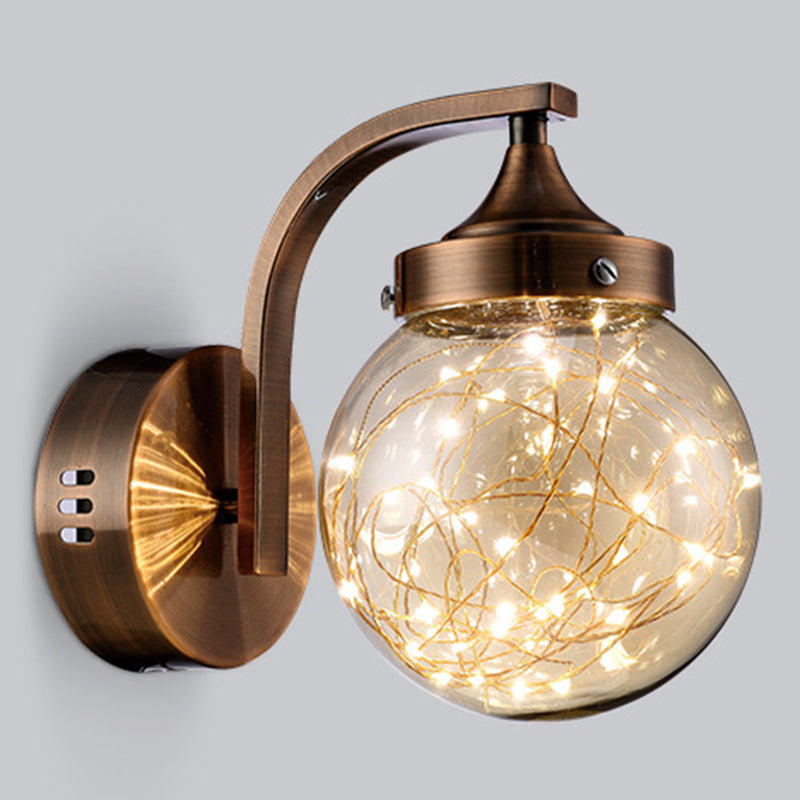 Lisslune | Creative Wall Light Spherical Shape Creative Star Lamp Warm Light for Bedroom