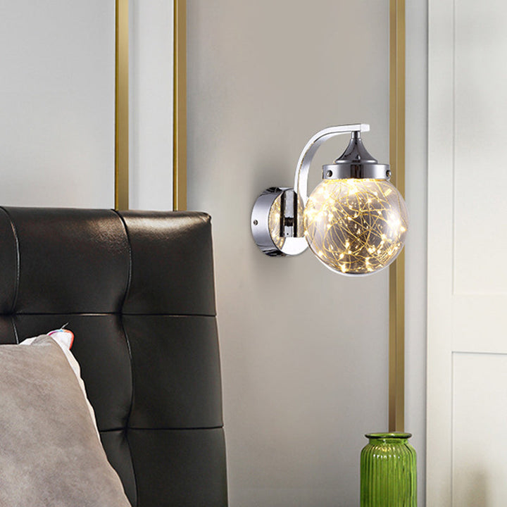 Lisslune | Creative Wall Light Spherical Shape Creative Star Lamp Warm Light for Bedroom
