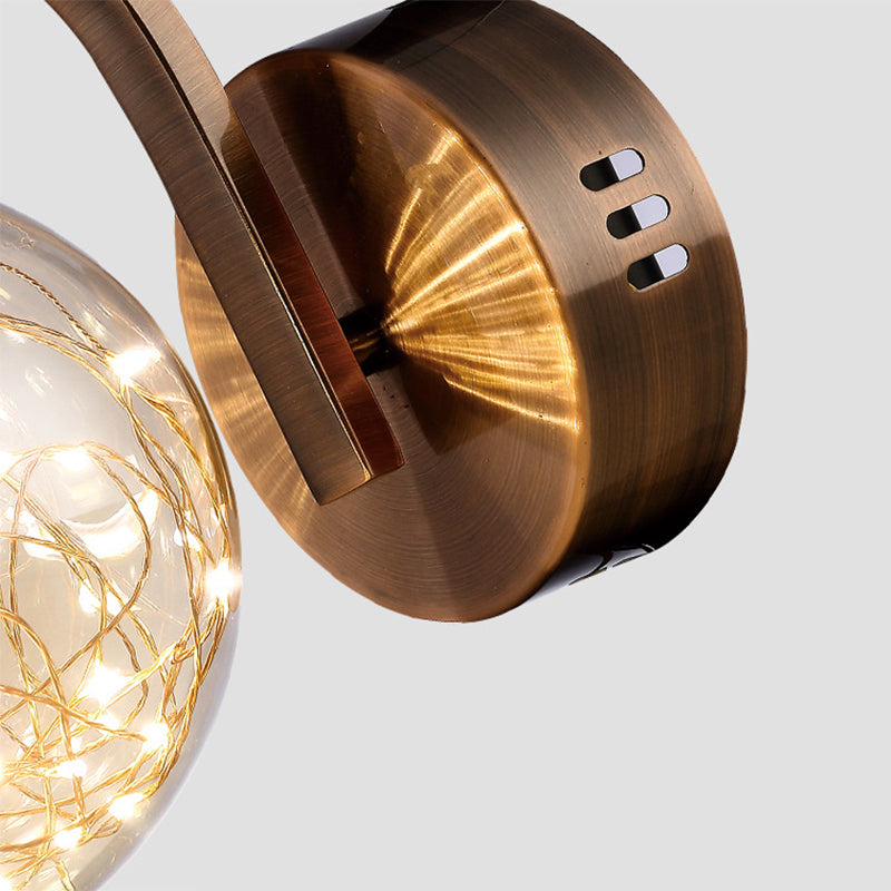 Lisslune | Creative Wall Light Spherical Shape Creative Star Lamp Warm Light for Bedroom