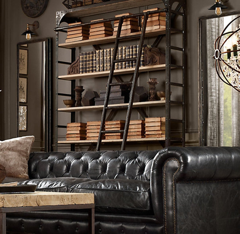 Lisslune | Vintage Industrial Style Wall Light Single Light with Flat Round, Flared Metal Shade for the Bar