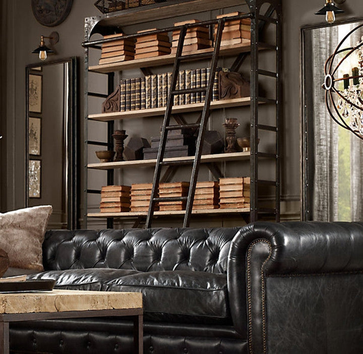 Lisslune | Vintage Industrial Style Wall Light Single Light with Flat Round, Flared Metal Shade for the Bar