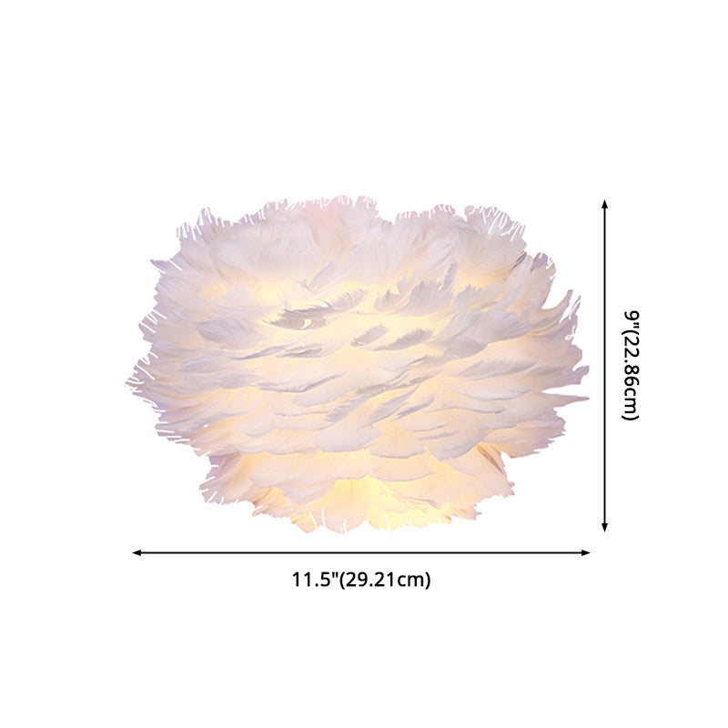 Lisslune | Home decoration wall lamp modern ambient lighting white feather wall light for living room bedroom