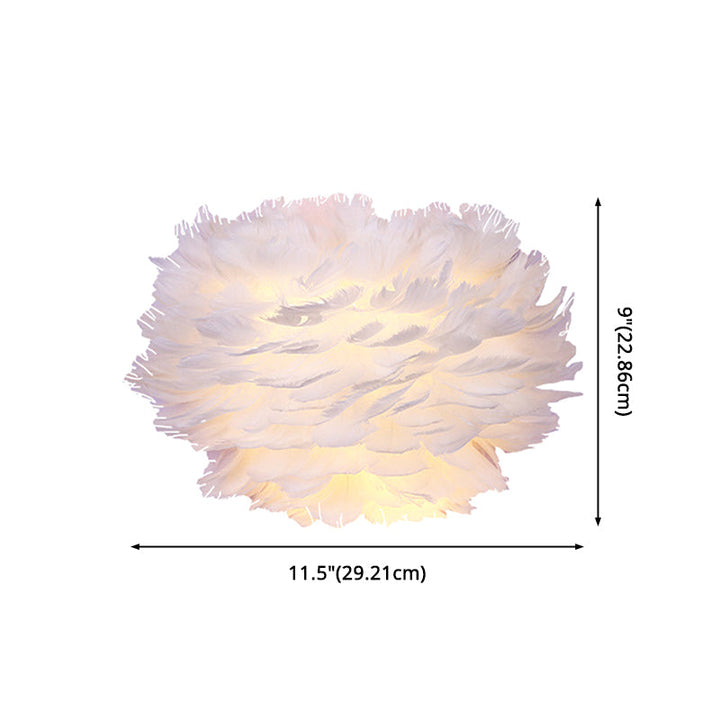 Lisslune | Home decoration wall lamp modern ambient lighting white feather wall light for living room bedroom