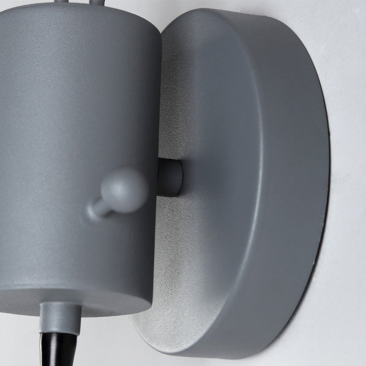 Skørter | Open Bulb Adjustable Wall Lamp Modernist Metal 1 Main Wall Mount Lighting in Gray/White/Green
