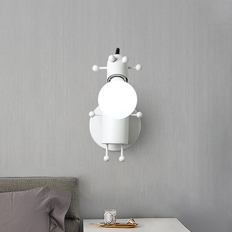 Skørter | Open Bulb Adjustable Wall Lamp Modernist Metal 1 Main Wall Mount Lighting in Gray/White/Green