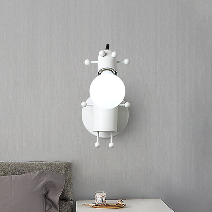 Skørter | Open Bulb Adjustable Wall Lamp Modernist Metal 1 Main Wall Mount Lighting in Gray/White/Green
