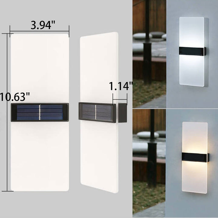 Lisslune | LumaZen Solar LED Wall Lamp | Weatherproof | Solar Powered Outdoor Lighting | Garden & Patio Decor