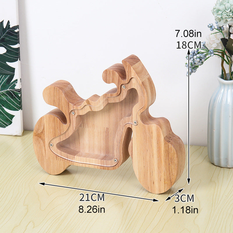 Lisslune | Wooden Animal Savings Bank