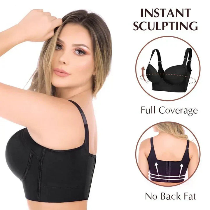 Lisslune | Bra shapewear with deep cups – supportive and flattering design – all-day comfort – wall clock