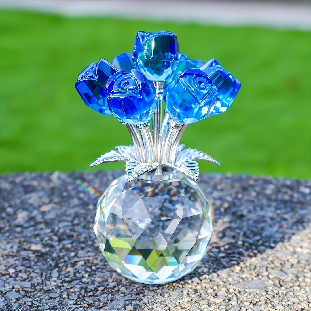 Lisslune | Eternal Crystal Artificial Rose Bouquet – Everlasting Romantic Gift for Valentine’s Day, Anniversaries, Christmas, Mother's or Father's Day
