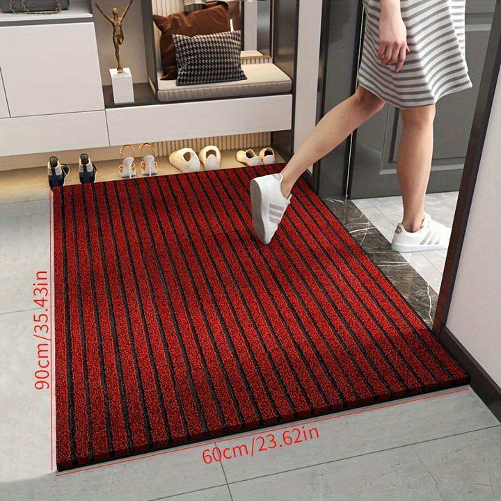 Lisslune | All-Season Weatherproof Doormat – Abrasion-Resistant Striped Doormat, Non-Slip, Stain and Fade Resistant, Low Profile Mat for Indoor and Outdoor
