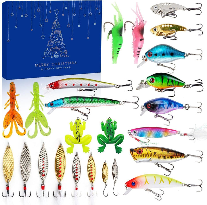 Lisslune | 24 Days Christmas Countdown Fish Tackle Set
