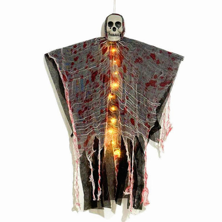 Lisslune | Halloween Hanging Decoration – Blood Red Luminous Skull Ghost