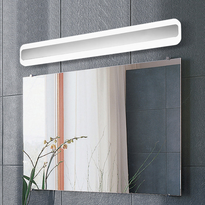 Skørter | Rectangular Acrylic LED Wall Mounted Lighting Fixture Nordic Waterproof Vanity Wall Lamp for Bathroom