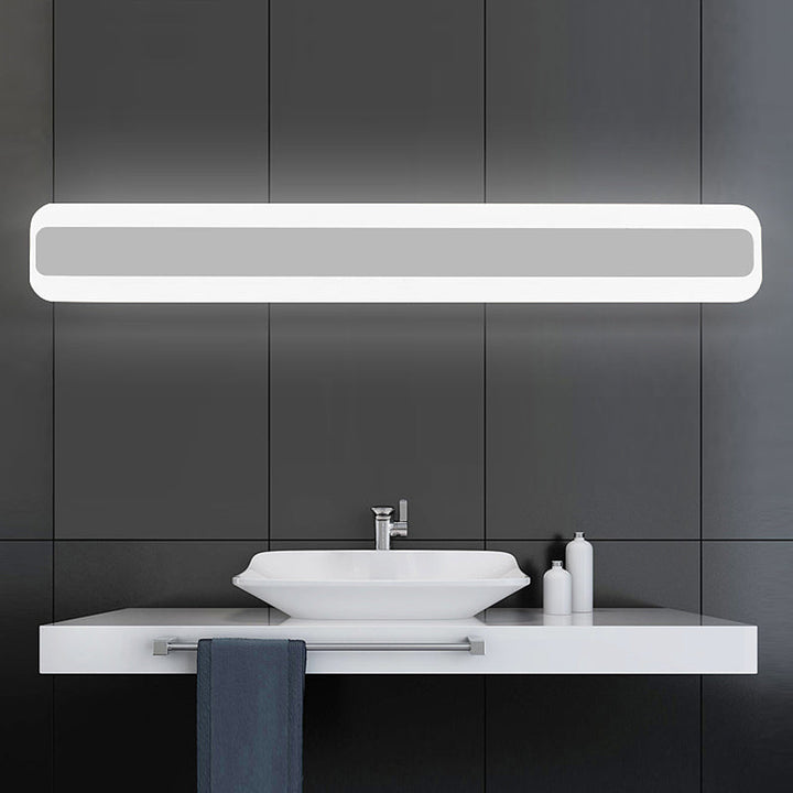 Skørter | Rectangular Acrylic LED Wall Mounted Lighting Fixture Nordic Waterproof Vanity Wall Lamp for Bathroom