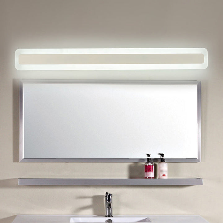 Skørter | Rectangular Acrylic LED Wall Mounted Lighting Fixture Nordic Waterproof Vanity Wall Lamp for Bathroom