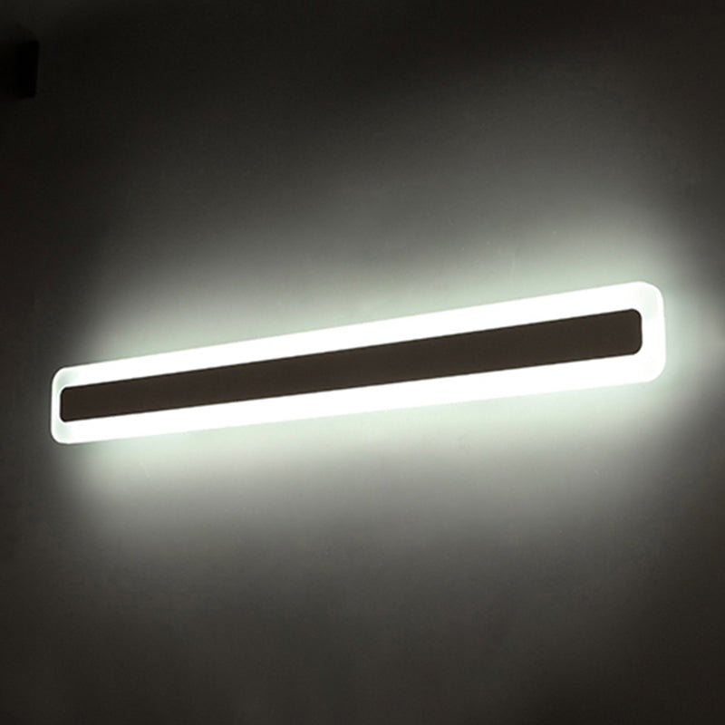 Skørter | Rectangular Acrylic LED Wall Mounted Lighting Fixture Nordic Waterproof Vanity Wall Lamp for Bathroom