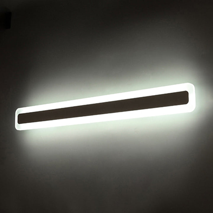 Skørter | Rectangular Acrylic LED Wall Mounted Lighting Fixture Nordic Waterproof Vanity Wall Lamp for Bathroom
