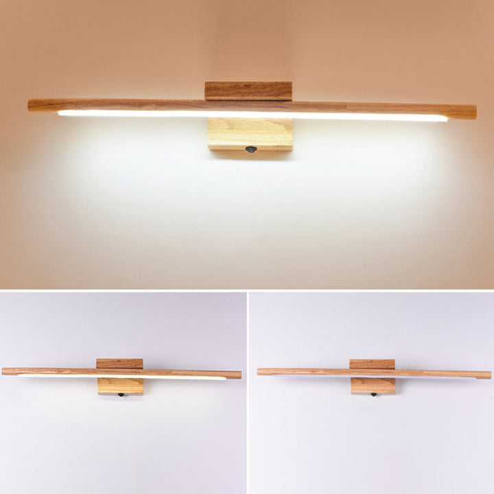 Lisslune | Wood LED Wall-Mounted Lighting Simplicity Residence Wall Lamp Lights for Bathroom