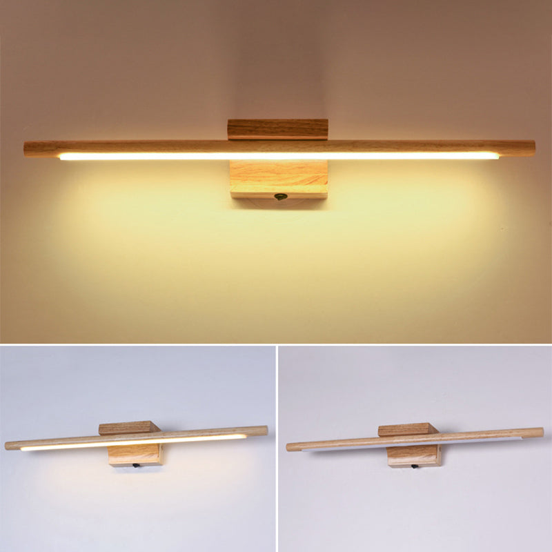 Lisslune | Wood LED Wall-Mounted Lighting Simplicity Residence Wall Lamp Lights for Bathroom