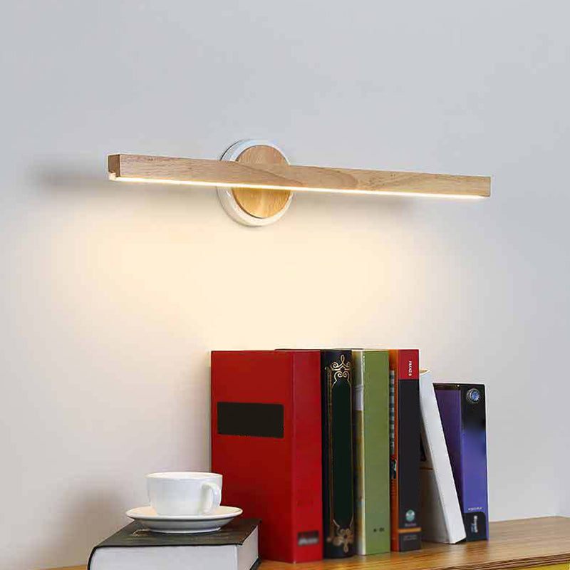 Skørter | Nordic LED Wall Lights Simplicity Modern Wood Vanity Wall Light for Bathroom