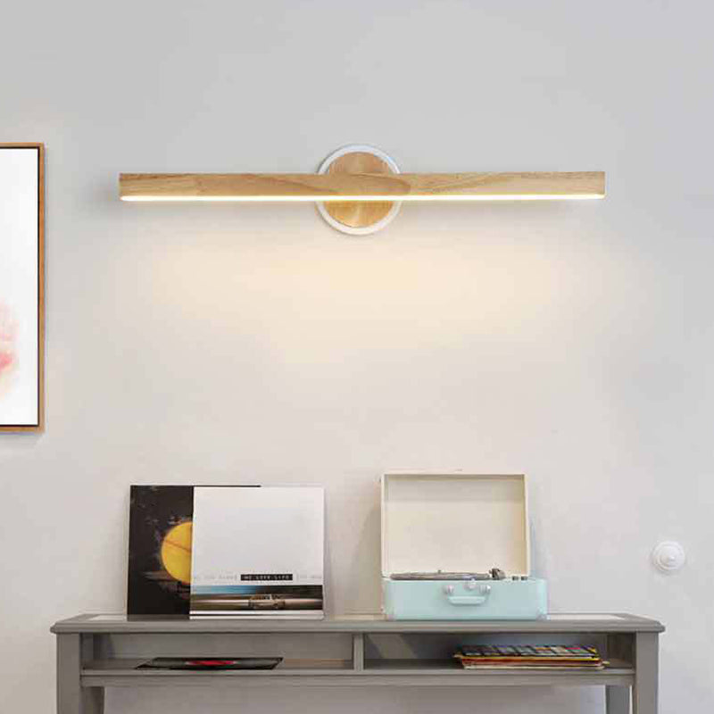 Skørter | Nordic LED Wall Lights Simplicity Modern Wood Vanity Wall Light for Bathroom