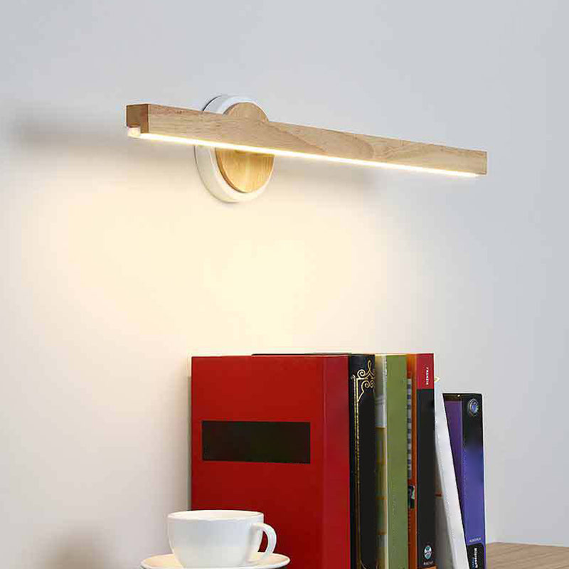 Skørter | Nordic LED Wall Lights Simplicity Modern Wood Vanity Wall Light for Bathroom
